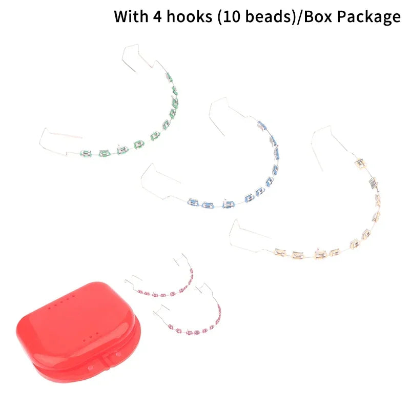 1 Pair Fashion Temporary Tooth Decorations, Orthodontic Wire Ligature Ties Dental Beauty Accessories
