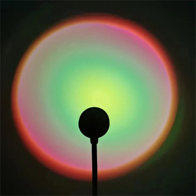 Drop Shipping USB Sunset Lamp LED Without Choice Mark Rainbow Neon Night Light Projector Photography Wall Atmosphere Lighting