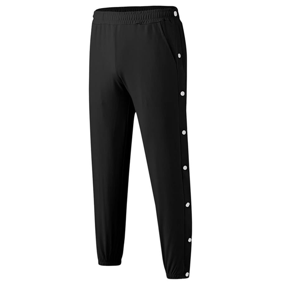 Men's Sweatpants Basketball Pants High Split Snap Button Loose Pants Jogger Workout Trousers with Pockets Men Casual Pants