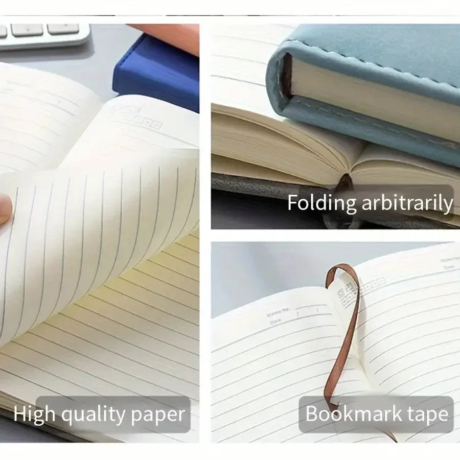 A5 Retro Notebook Soft Leather Cover 200/360 Pages Agenda for Students Business Office School Stationery Supplies