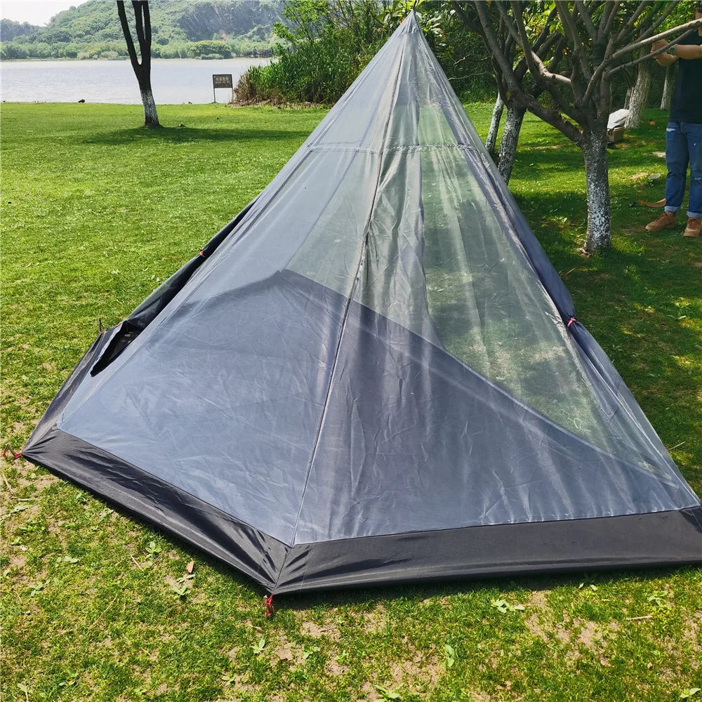 Pentagon and a half inner tent Tingxue 400 rodless portable pyramid camping outdoor tent