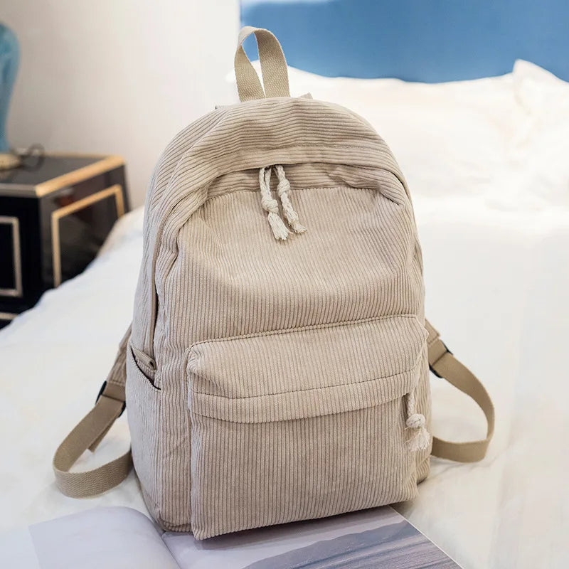 Kids School Bag, Personalized Toddler Backpack, Embroidered Name Child Book Bag, Corduroy Backpack for Birthday Gift, Diaper Bag