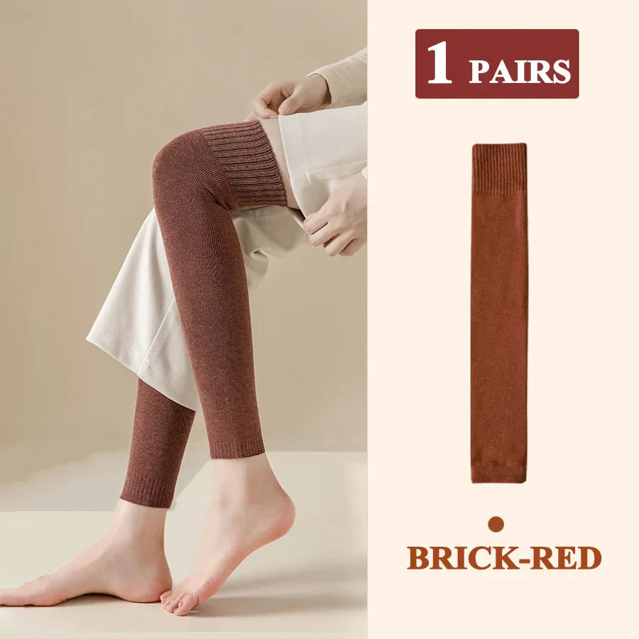 Thick Stockings Women Socks Warm Winter Over Knee High Hold Up Sexy Slim Ladies Girls Halloween Gift 7 Colors 1 Pairs Hot Sale