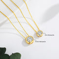 NEW 100% Real 18k Gold Necklace With Moisanite 0.5ct D Color VVS1 Certificated Dubai  AU750 Jewelry For Women Wedding Gift Wholesale