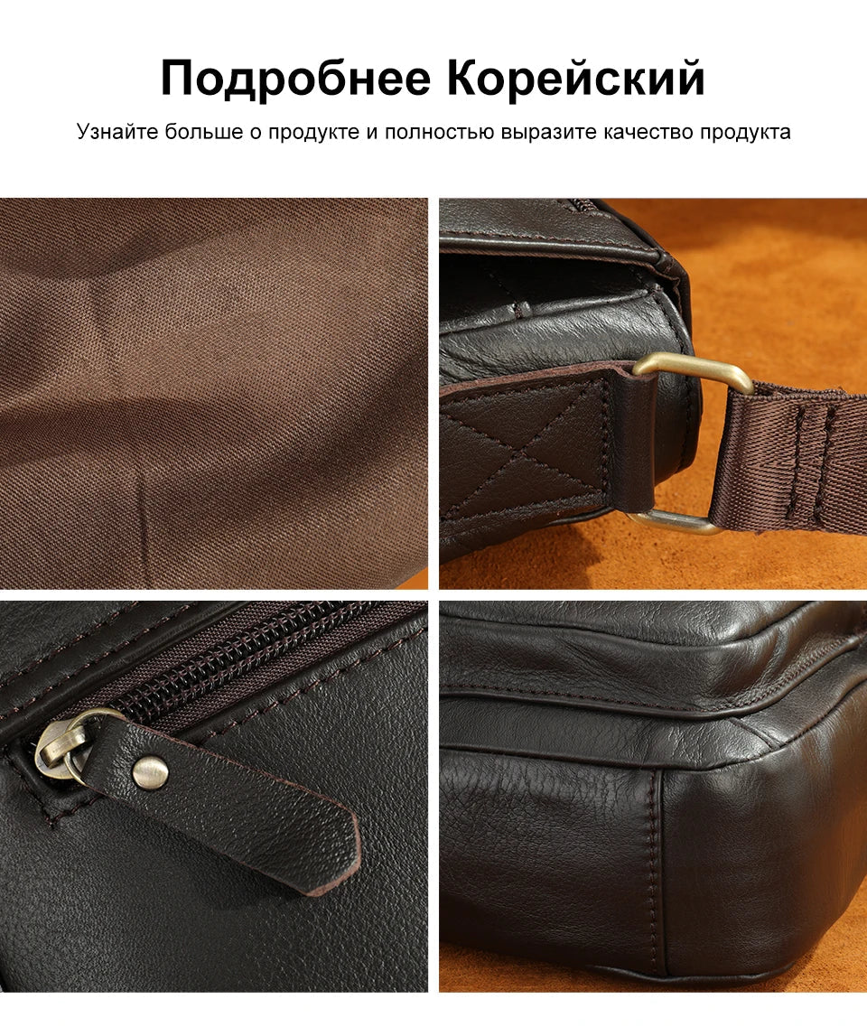 WESTAL Men Shoulder Bag High Quality Male Bag Cowhide Leather Crossbody Bags Capacity Men Messenger Tote Bags for Male 819A
