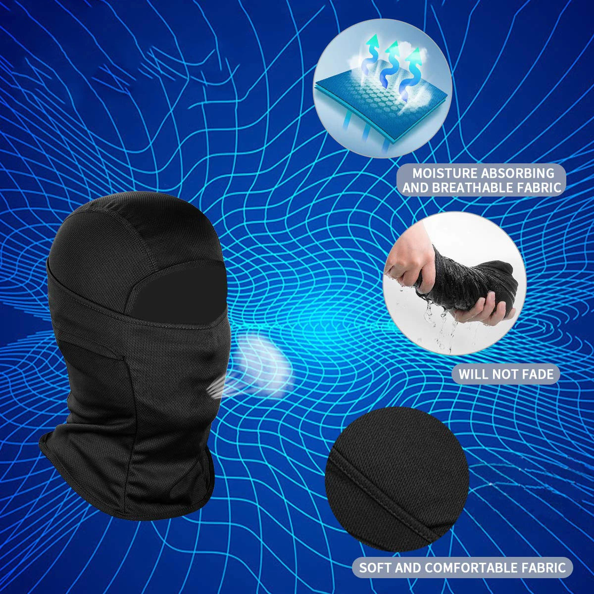 1PC Ski Mask for Men Balaclava Face Mask Full Face Mask Breathable Hood Outdoor Cycling Use Suitable Motorcycles Skiing Sports