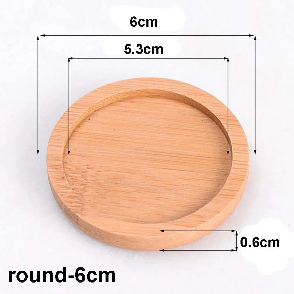 Wooden Bamboo Serving Plate Set Dish Tray Fruit Plate Storage Pallet Kitchen Organizer Dining Bar Supply Dinner Plate Set