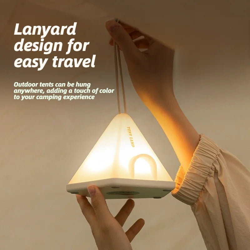 Tent Night Light Bedroom Charging Ambient Lamp Simple Bedside Lamp Portable Atmosphere Night Light For Outdoor Camping
