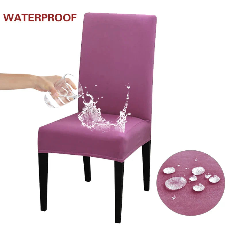 Waterproof Elastic Chair Cover for Dining Room Kitchen Wedding Hotel Banquet Restaurant Anti-dirty Seat Cover Housse De Chaise
