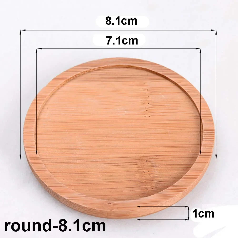 Wooden Bamboo Serving Plate Set Dish Tray Fruit Plate Storage Pallet Kitchen Organizer Dining Bar Supply Dinner Plate Set