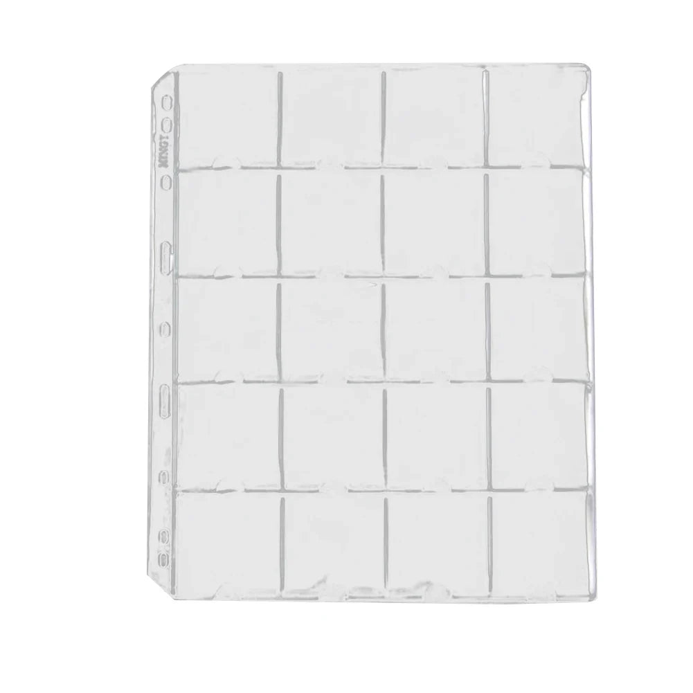 Page Coin Holder Sheet Clear Organization 1/10 Sheet For 50mm Coins For Coin Collection PVC Page Album Practical