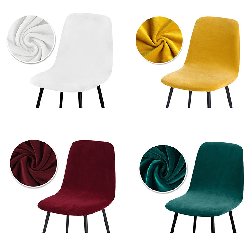 Velvet And Jacquard Short Back Chair Cover Bar Seat Covers Dining Covers Chair Stretch Dust Cover For Home Hotel Bar Wedding