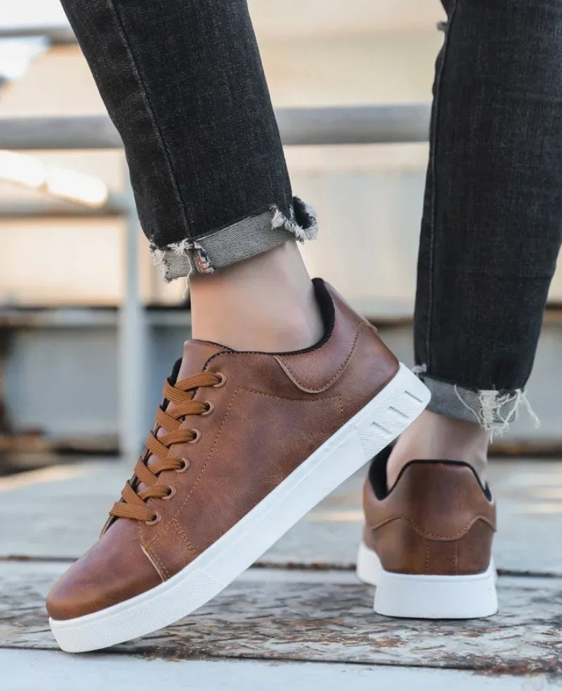 Casual Shoes Loafers British Leather Sneakers Flats Shoes Classic Men Leather Shoes Spring Summer New Trendy Designer Loafers