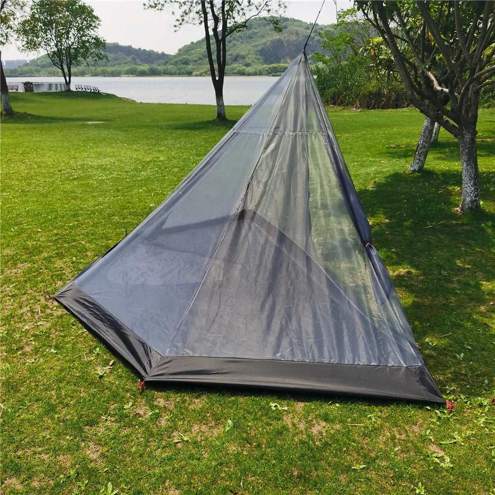 Pentagon and a half inner tent Tingxue 400 rodless portable pyramid camping outdoor tent