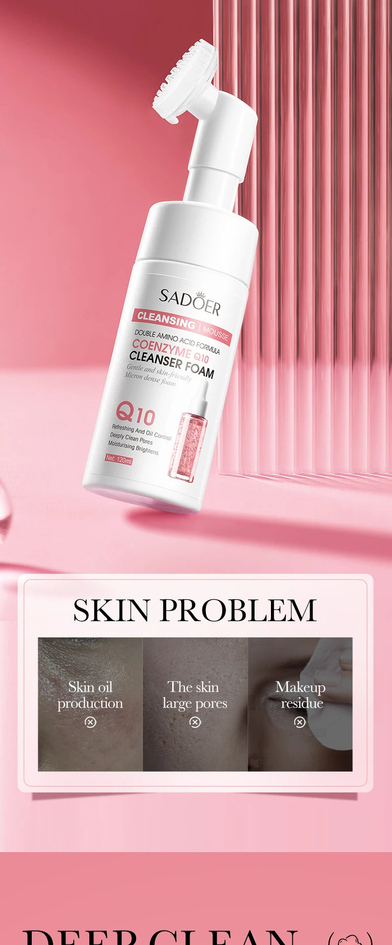 Facial Cleanser Face Wash Foam Face Massasge Facial Hydrating Moisturizing Skin Products Mossee Cleansing Care