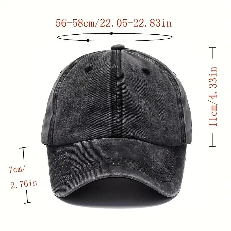 Trendy Sunflower Embroidery Snapback Cap Vintage Washed Cotton Adjustable Unisex Hip Hop Streetwear Hat Outdoor Cap Gift