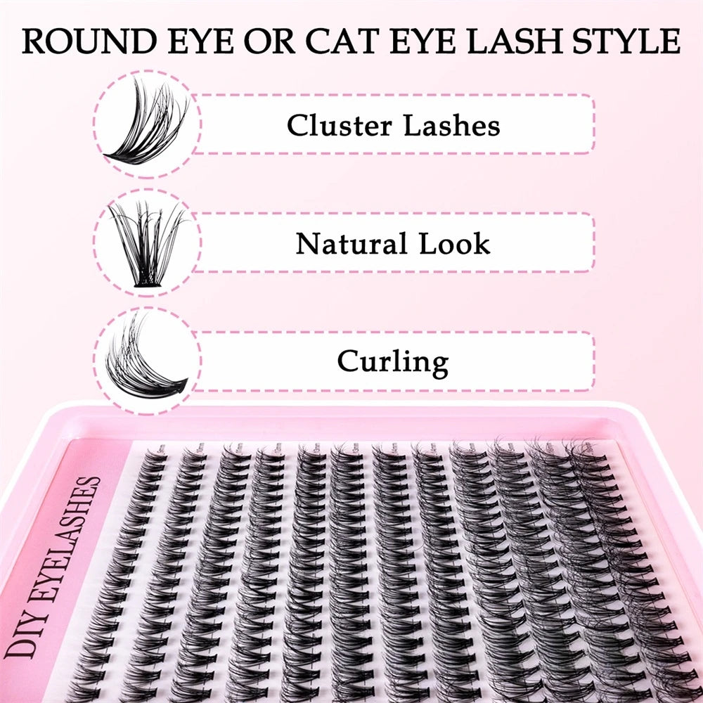 Mixed-Length Individual Lashes (8-14mm): 12P/20P/30P Options, True Love & TUFF/SCREEN/EXTENSION Styles