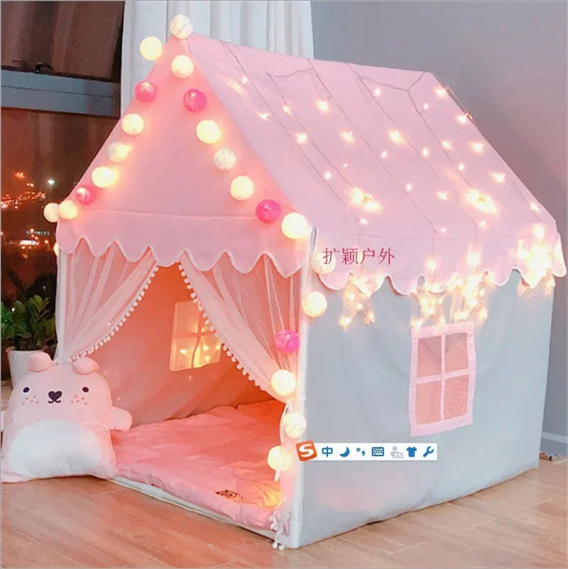 Portable Children's Tent Folding Kids Tents Tipi Baby Play House Large Girls Pink Princess Castle Child Room Decor Play Tent Toy