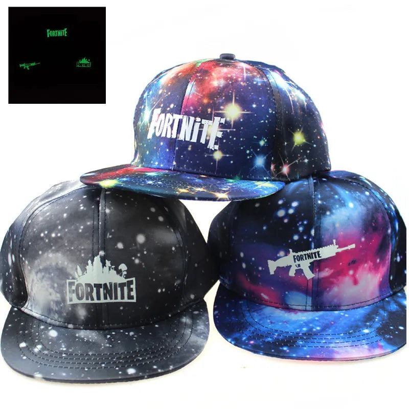 Fortnite Game Luminous Baseball Caps Snapback Boy Cartoon Summer Hat Hip Hop Fitted Cap Men Women Hat Outdoor Autumn Summer Hat