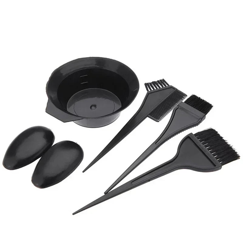 5/22Pcs Set Home Salon Hair Dyeing Brush Hair Dyeing Cream Bowl Coloring Brush Comb Earcap Clips Dyeing Cape Kits Hair Tint Tool
