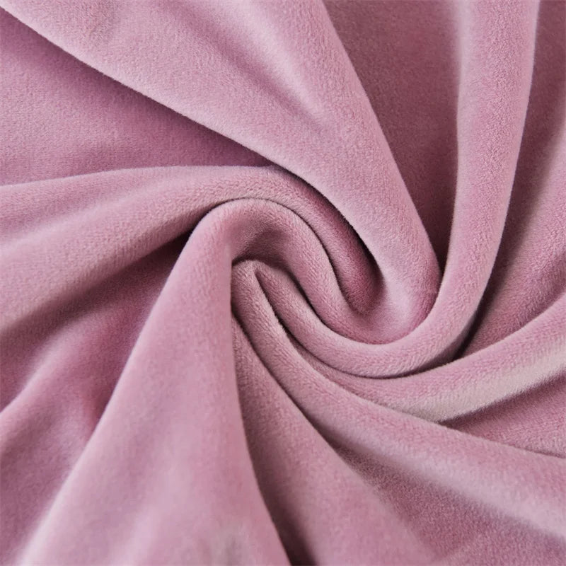 Soft Velvet Chair Cover Duckbill Curved Dining Chair Slipcover Low Back Thick Stretch Seat Covers for Living Room Kitchen Hotel