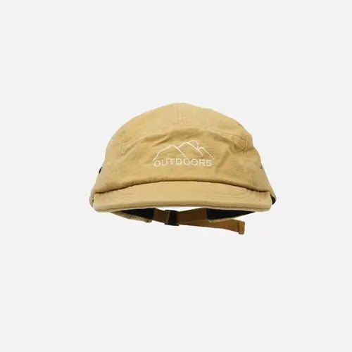Style Short Brim Peaked Cap Men and Women All-Matching Retro Soft Top Snap-Brim Hat Mountain Embroidery Five-Piece Hat Fashion