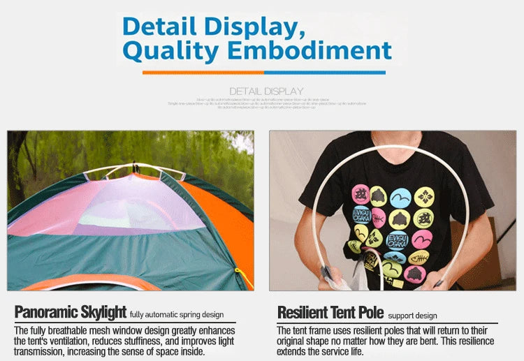 1/2 Person Tent For Outdoor Camping,Hiking,And Biking - Includes Footprint,Waterproof,Windproof,Packs Light And Compact,