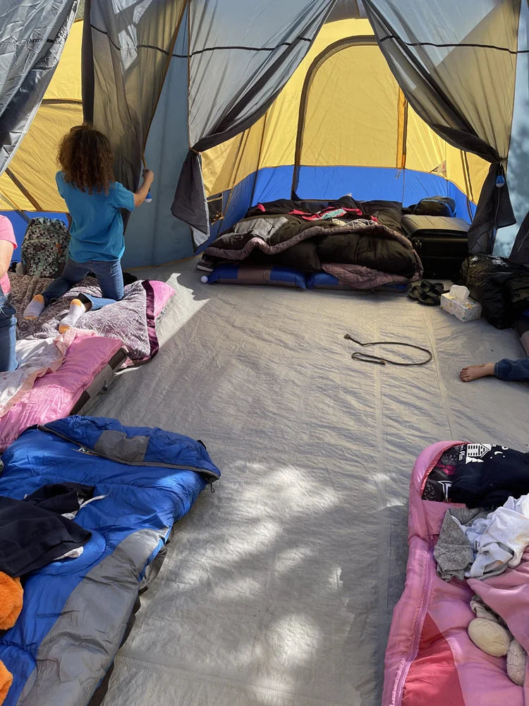 600*600cm Family Camping Outdoor Leisure Tent Four Rooms One Hall Shade Huge Outdoor Tents Customized