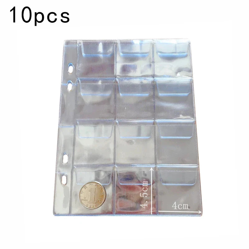 120/360 Pockets Coin Collection Book 10/20 Pages Coin Collection Holder Album Commemorative Coin Organizer Storage