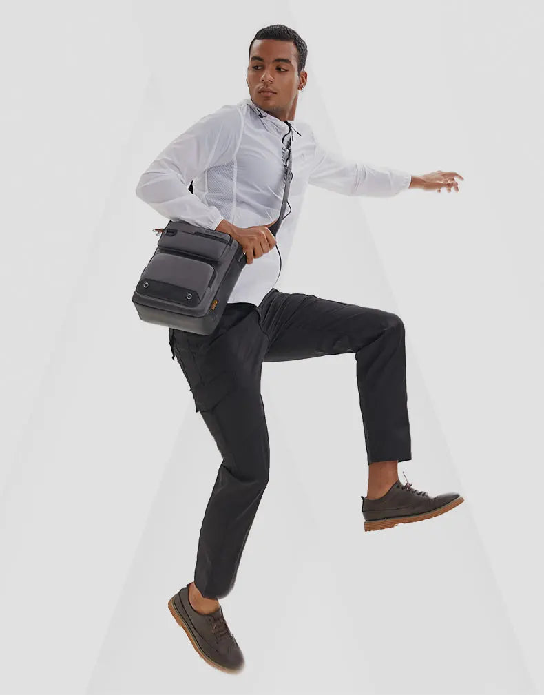 Men Multifunctional Fashion Anti-theft Shoulder Bag Travel Waterproof Oxford Crossbody Sling Bag Casual Messenger Pack For Male