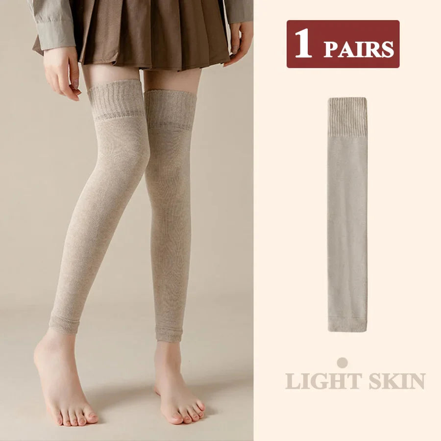 Thick Stockings Women Socks Warm Winter Over Knee High Hold Up Sexy Slim Ladies Girls Halloween Gift 7 Colors 1 Pairs Hot Sale