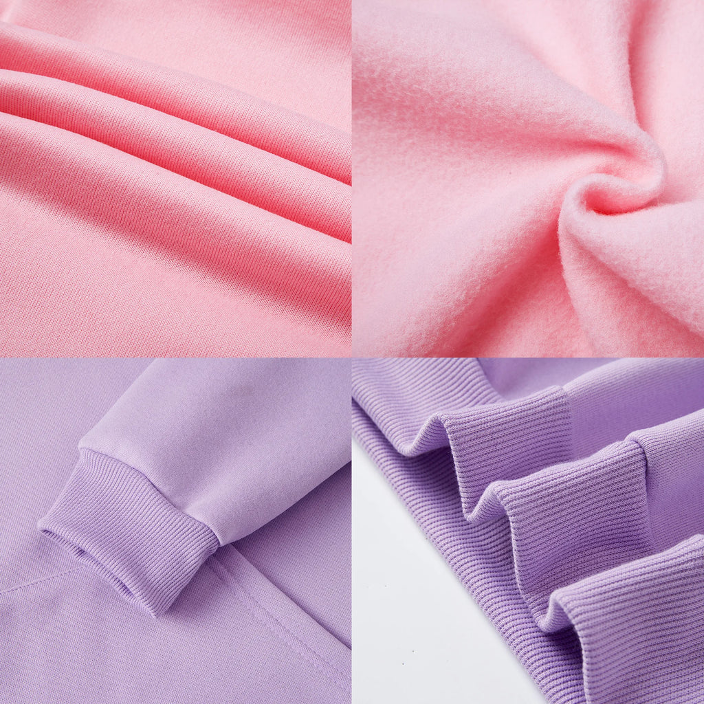 Boys' & Girls' Solid Color Hooded Sweatshirts - Warm, Comfortable, Fleece-Lined, Versatile Basic Style, Perfect as Gifts