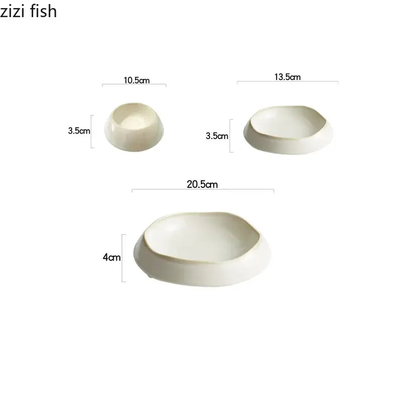 Ceramic Dinner Plate Family Steak Plate Pasta Plates Dessert Dish Cake Dish Dim Sum Bowl Cake Bowl Salad Bowls Kitchen Supplies