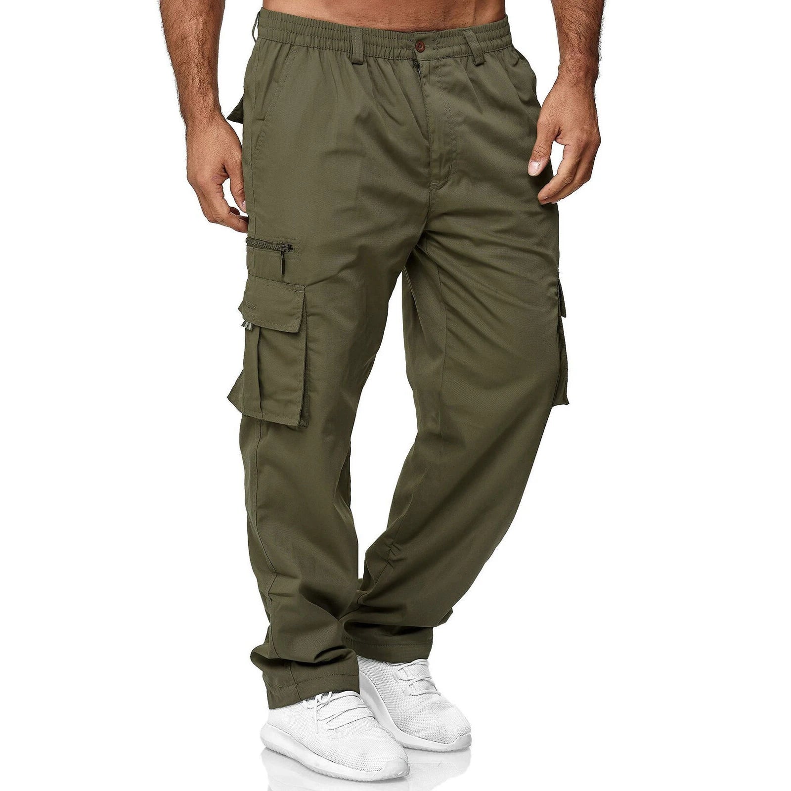 Men Sweatshirts Jogging Pants Men Casual Pants Men Stylish Color Block Zip Pockets Drawstring Sports Skinny Pants Trousers Pants
