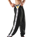 Men's Sweatpants Basketball Pants High Split Snap Button Loose Pants Jogger Workout Trousers with Pockets Men Casual Pants