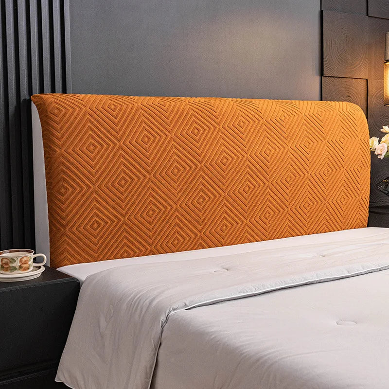 Stretch Bed Headboard Cover  Soft Velvet Bed Head Slipcovers All-inclusive Solid Color Bedside Backrest Dust Protector Coversr