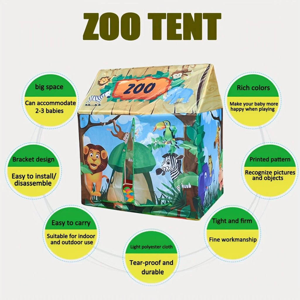 Children playhouse Tent Indoor, Big Space Kids Tent Outdoor, Easy to Carry and Install, Large Room Crawling, Birthday Christmas
