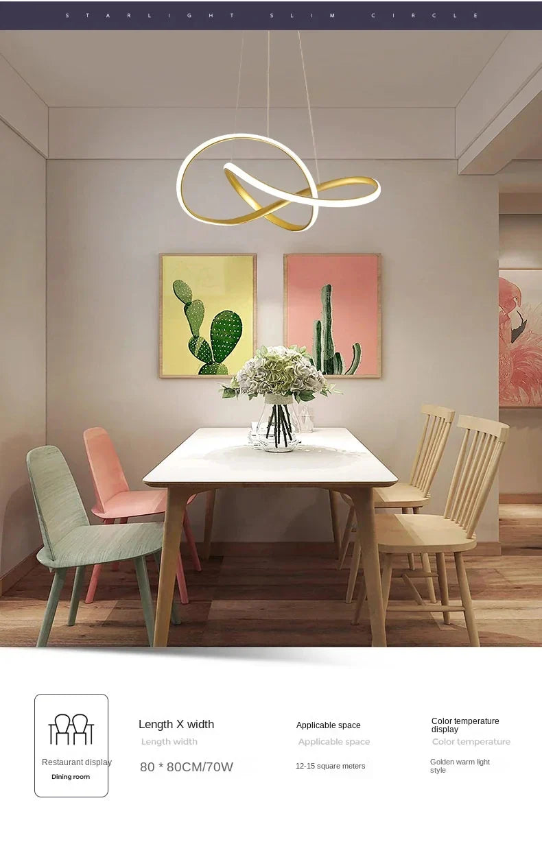 Modern Dining Room Pendant Lights Nordic LED Dining Table Ceiling Chandelier Living Room Home Indoor Bar Counter Hanging Lamp