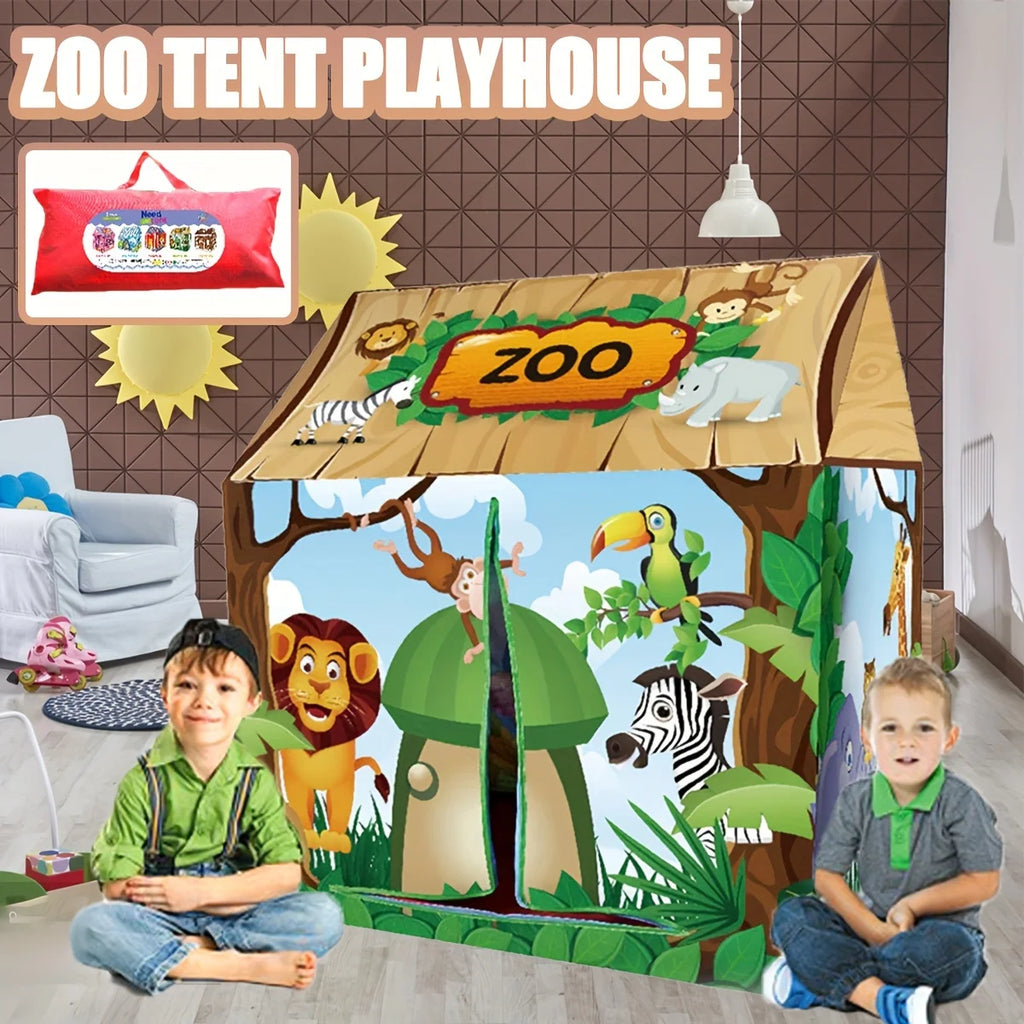 Children playhouse Tent Indoor, Big Space Kids Tent Outdoor, Easy to Carry and Install, Large Room Crawling, Birthday Christmas