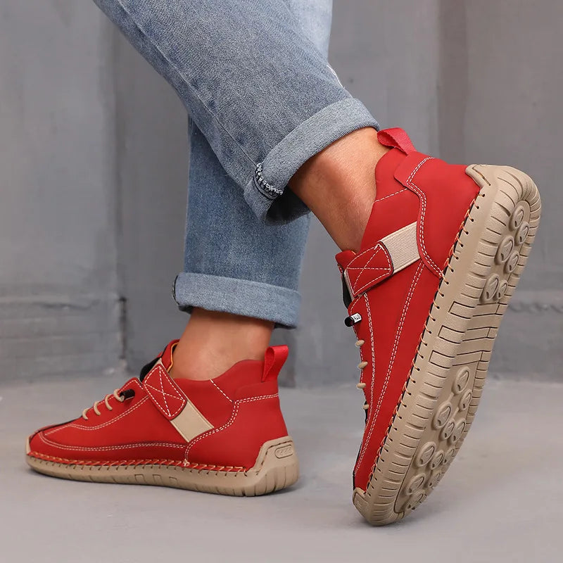 Women's Boots Outdoor Casual Shoes British Style Retro Non-slip Work Shoes Leather Couple Loafers Handmade Soft Sole Ankle Boots