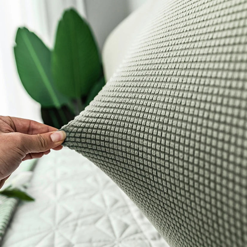 Simple Bedside Cover Elastic Thicken Protection Headboard Case Dust-Proof Nordic Bedroom Bed Cushion Cover House Decoration