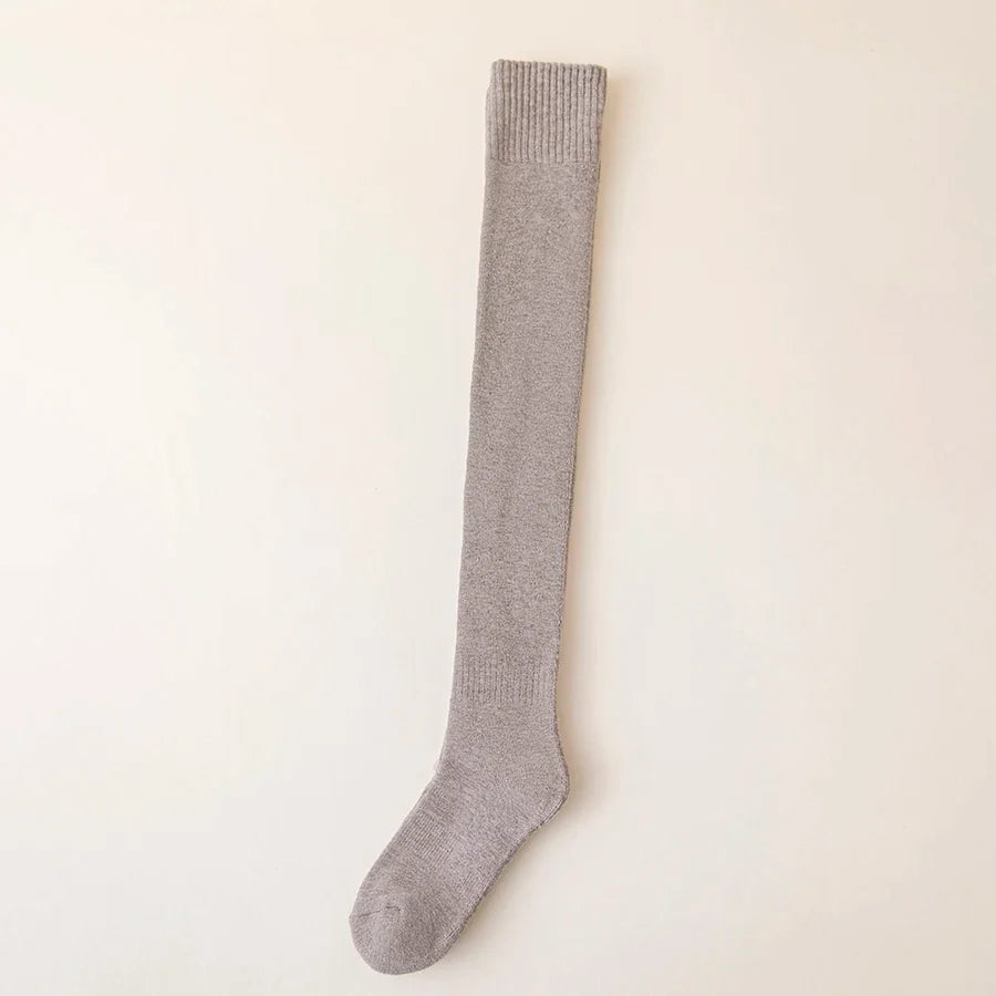 Thick Stockings Socks Women Warm Winter Over Knee High Hold Up Cotton Sexy Slim Ladies Girls Halloween Gift 6 Colors 1 Pairs