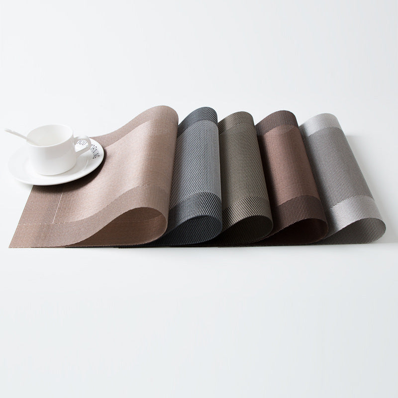4/6Pcs Table Mat Set Non-Slip Bowl Pad Coaster Set Washable PVC Dining Table Placemats Modern Home Decoration Accessories