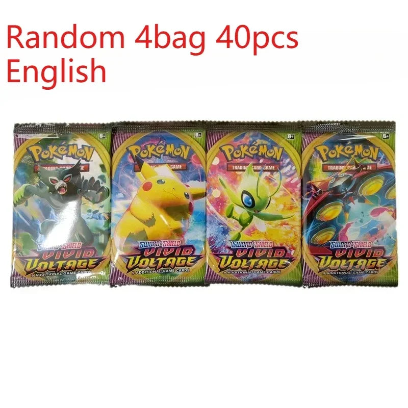 Pokemon Trading Cards 40 Pcs English PTCG Game Collection Strange Tree 151 SV4A Gift for Children