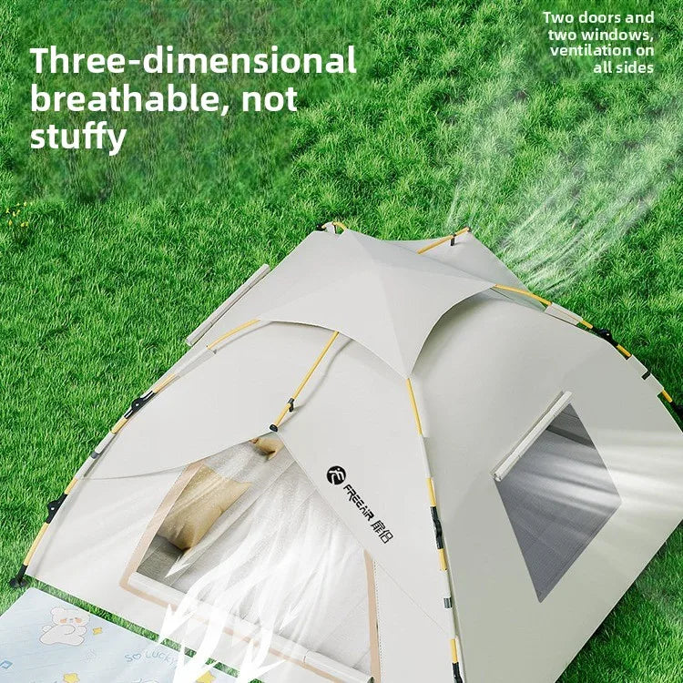 Tent Outdoor Automatic 3-4 People Household Sunscreen Indoor Small House Adult Children's Tent Outdoor Camping Awning