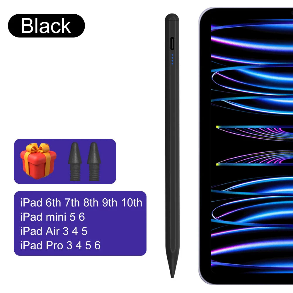 For iPad Pencil 2024 Air 6 M2 Pro M4 Stylus Pen with Palm Rejection Tilt,for iPad Pro 11 12.9 Air 4/5 7/8/9/10th mini 5 6 Tablet