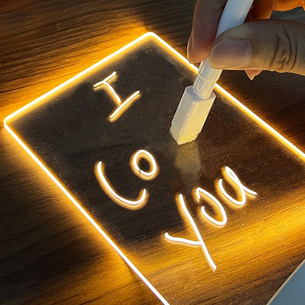 New Note Board Creative Led Night Light USB Message Board Holiday Light With Pen Gift For Children Girlfriend Decoration Night Lamp