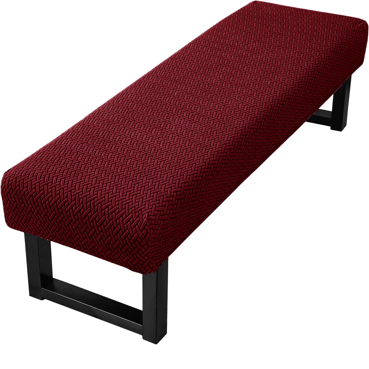 Stretch Jacquard Dining Bench Cover Living Room Anti-Dust Removable Bench Slipcover Washable Bench Seat Protector