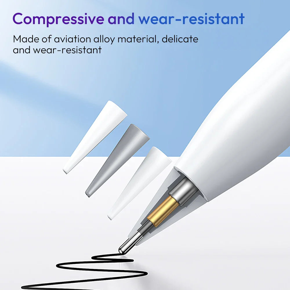 Replacement Tips for Apple Pencil 1st/2nd Gen iPencil Nibs No Wear Out Upgraded for iPad Pro Pencil 2/1 Gen 애플펜슬 펜촉