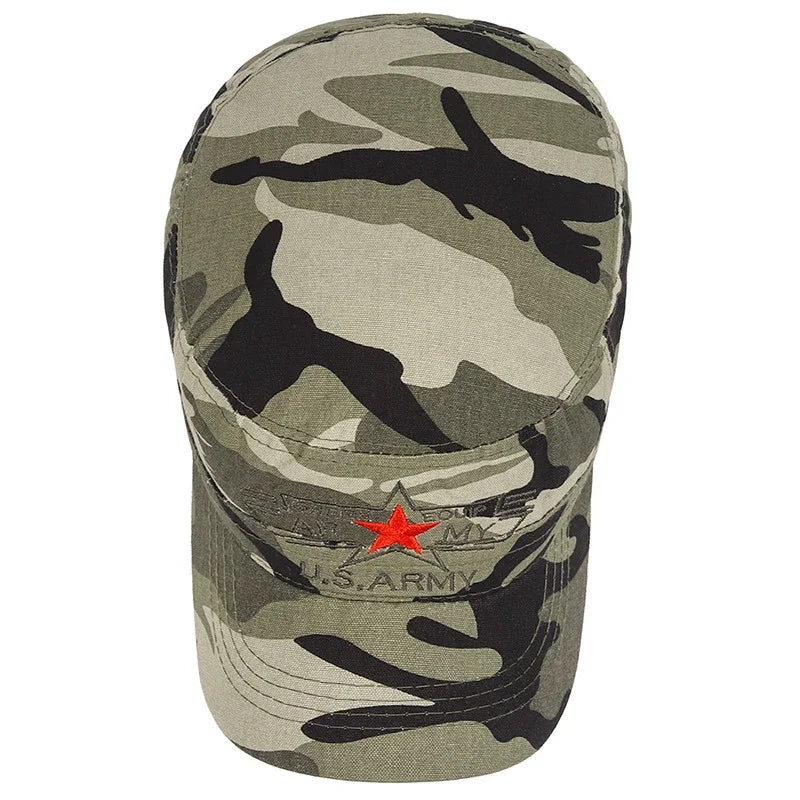 New Fashion Outdoor Sport Snapback Hats Casual Baseball Cap For Men and Women U.S. military soft flat top army cap design